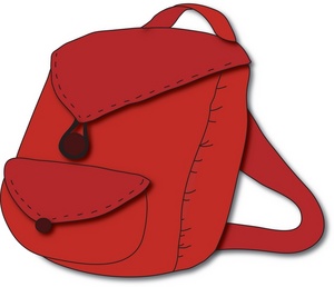 Backpack clipart image clip art image of a red backpack