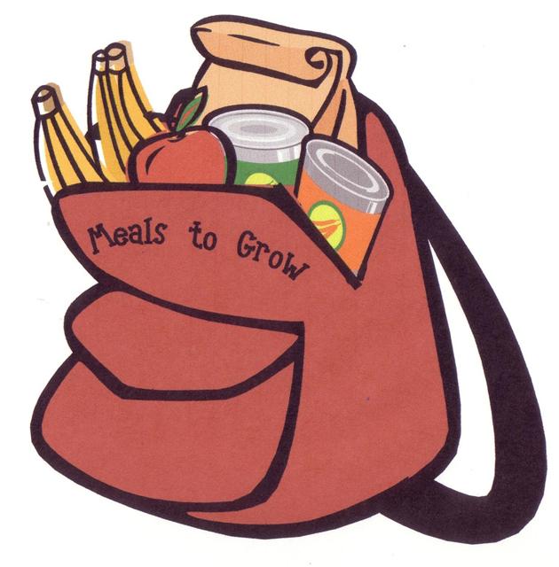 Backpack with food clipart