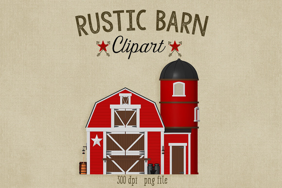 Barn clipart graphics on creative market