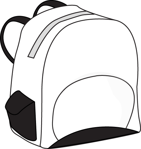 Black and white backpack clip art black and white backpack