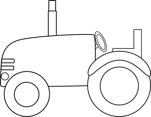 Black and white tractor clip art black and white tractor image