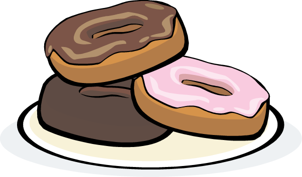 Breakfast donuts clipart