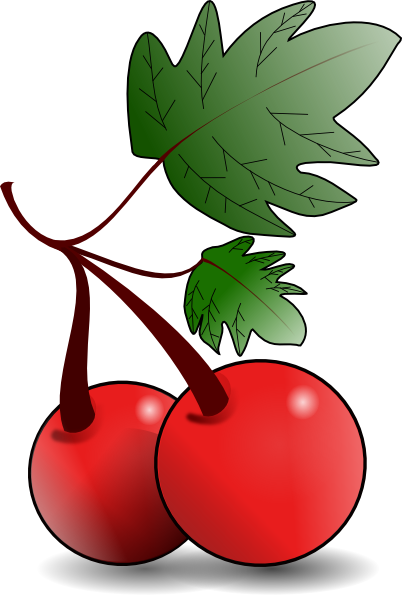 Cherries fruit clip art at vector clip art