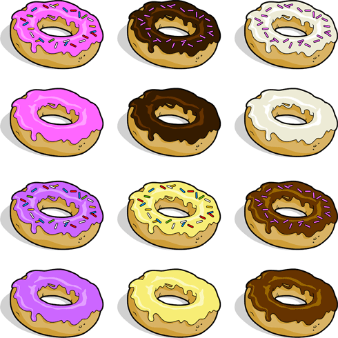 Clip art hoard donuts or is it doughnuts