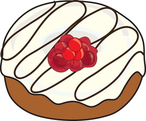 Donut doughnut clipart image a raspberry jelly filled doughnut with