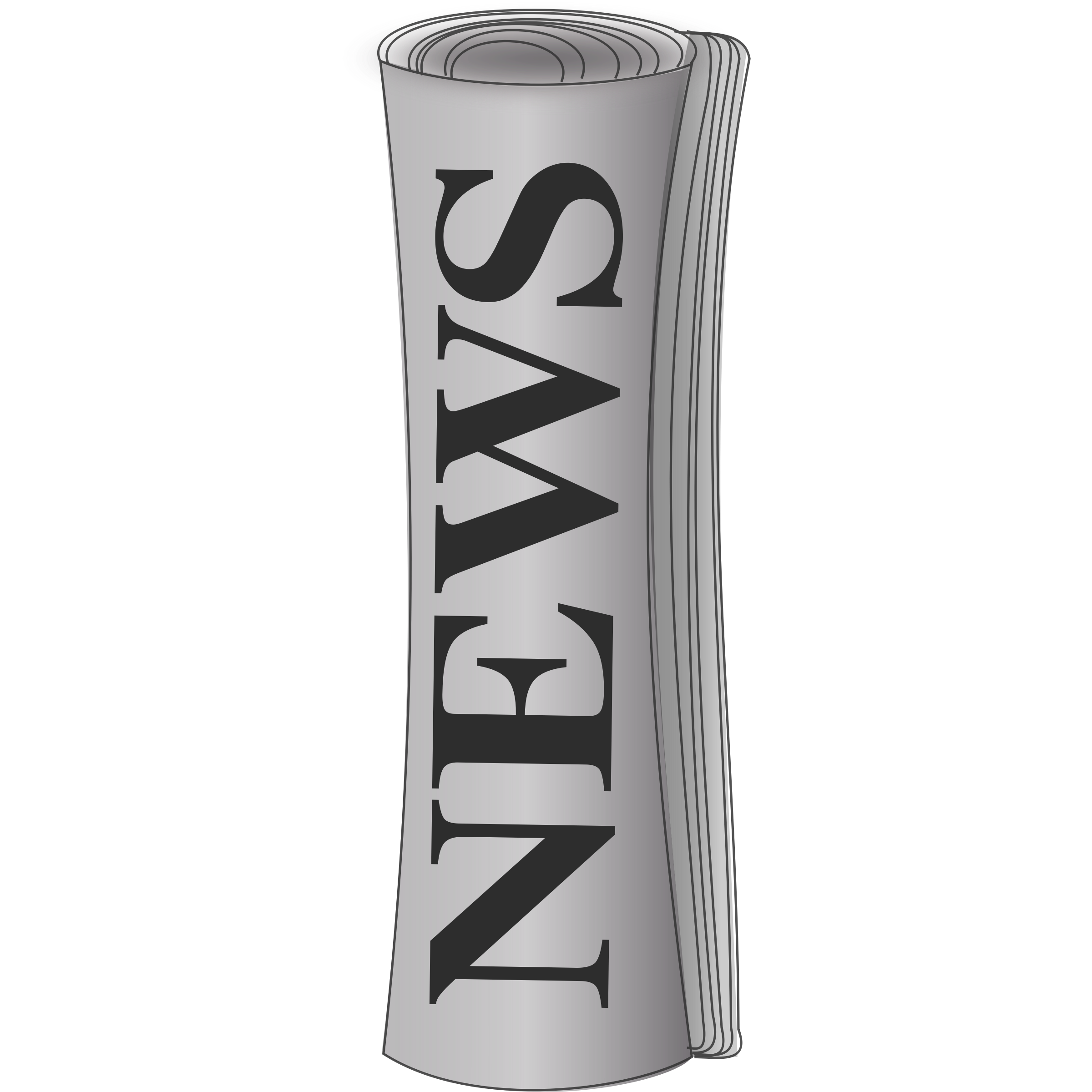 Free clipart rolled up newspaper