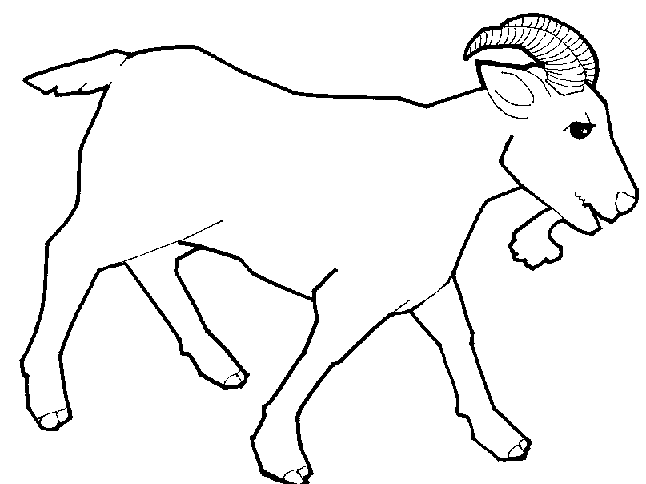 Goat line drawing clipart