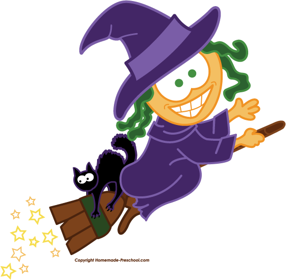 Halloween witch clipart