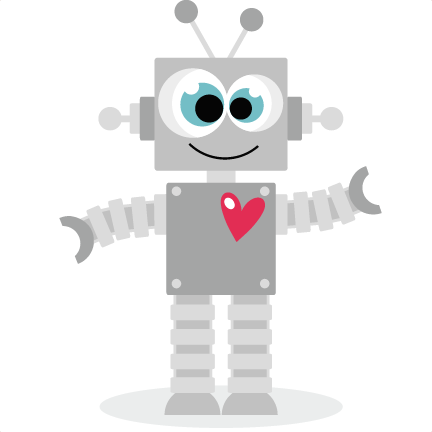 Large love robot clipart