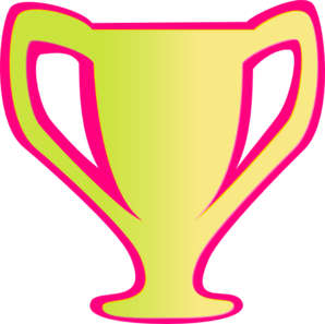 Pink trophy clip art at vector clip art