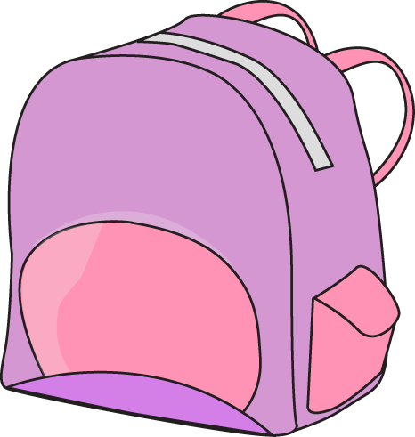 Purple and pink backpack clip art purple and pink backpack
