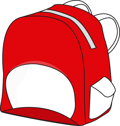 Red and white backpack clip art red and white backpack vector image