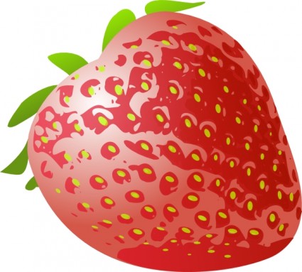 Stawberry fresh fruit clip art free vector in open office drawing 2