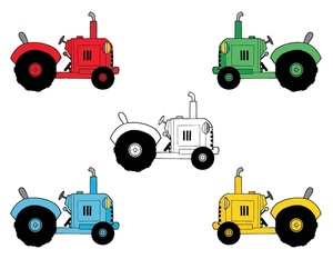Tractor clipart image various tractors