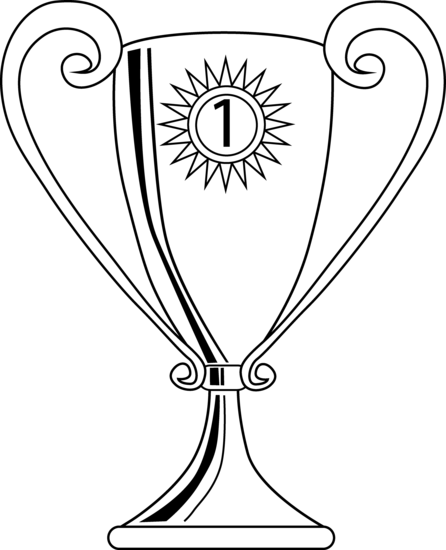 Winning trophy coloring page free clip art