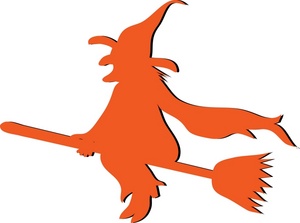 Witch clipart image wicked witch flying on her broom
