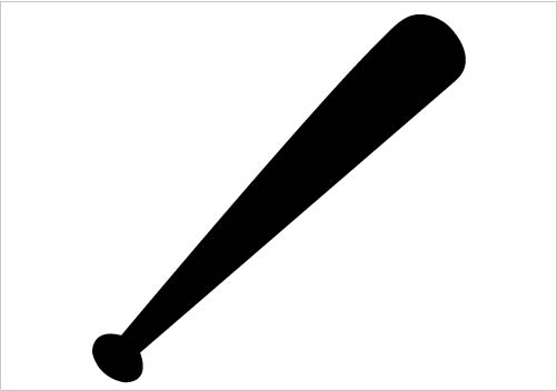 Baseball bat silhouette vector clipart for download silhouette