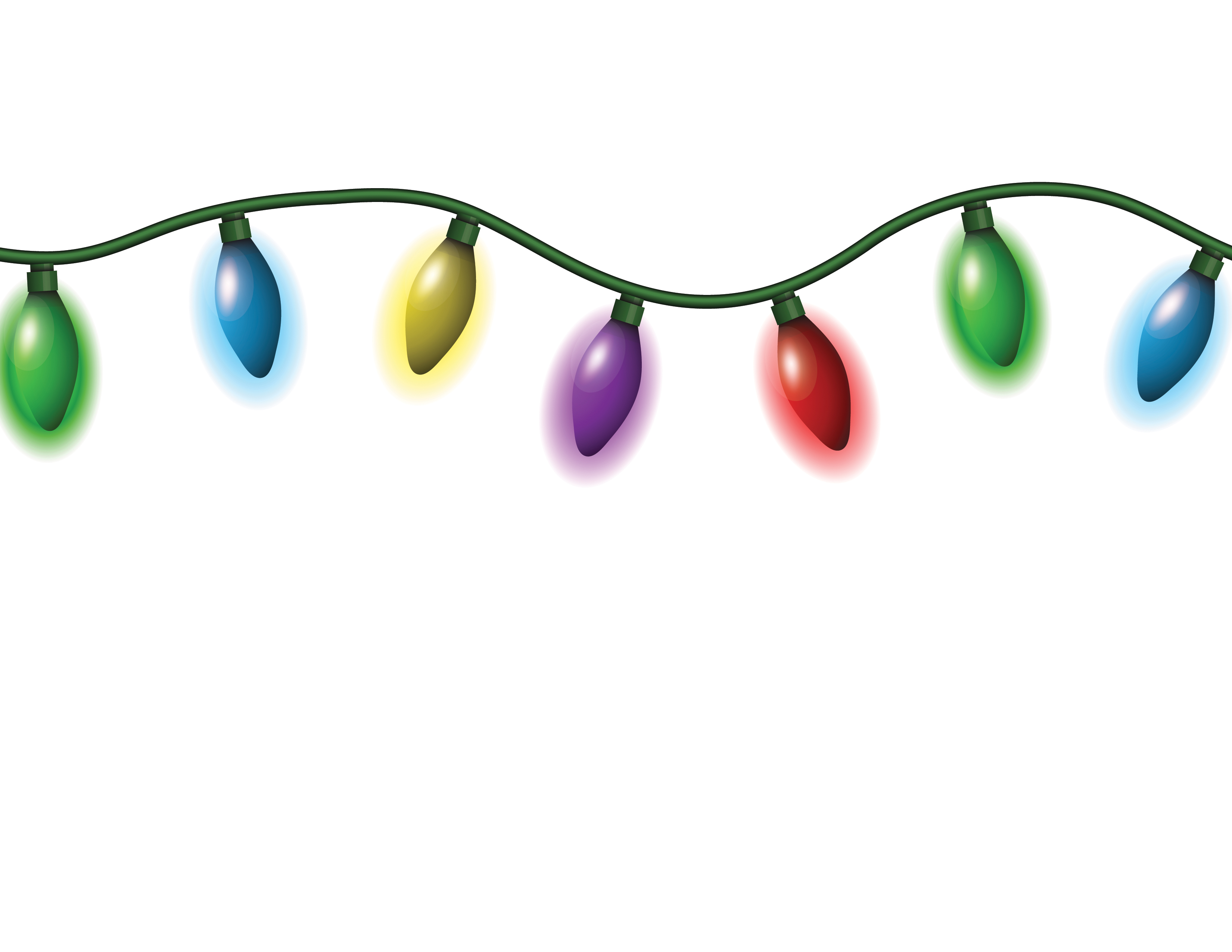 Christmas lights clipart happy holidays 2