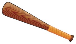 Clipart of a baseball bat clipart