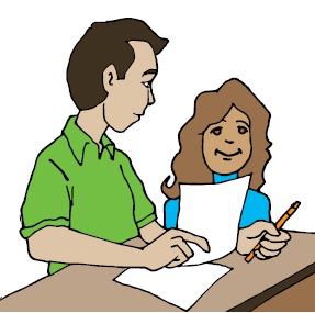 Clipart teacher reading with student clipart