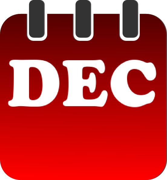 December calendar clip art at vector clip art