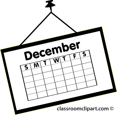 December for the classroom clipart