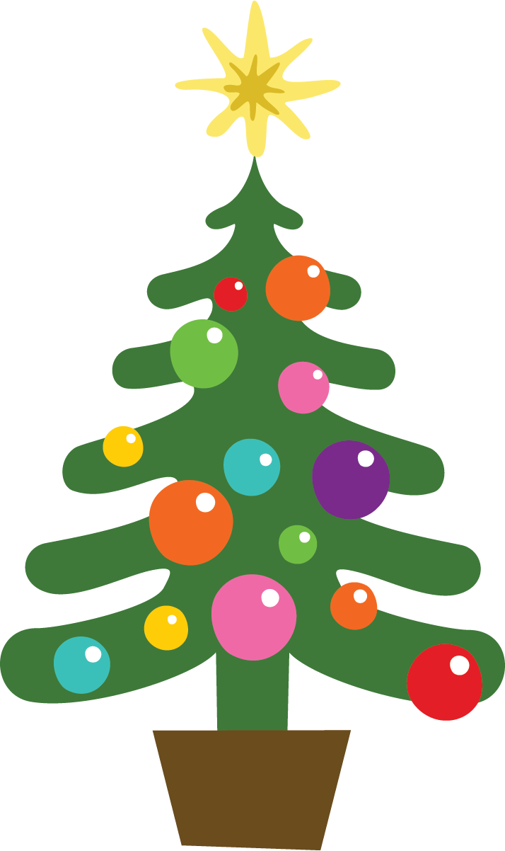 December holidays tree clip art