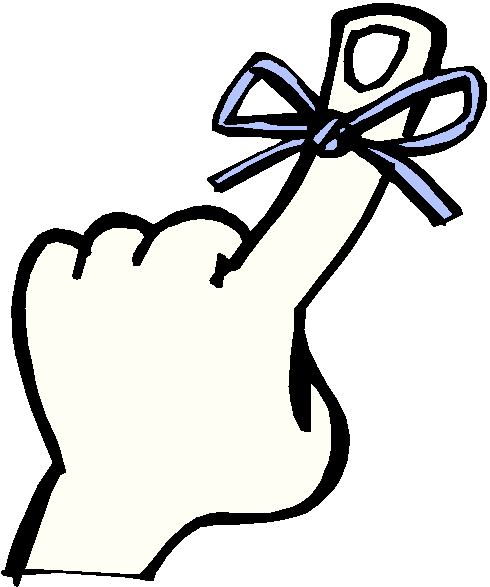 Finger with string reminder clipart free clip art images