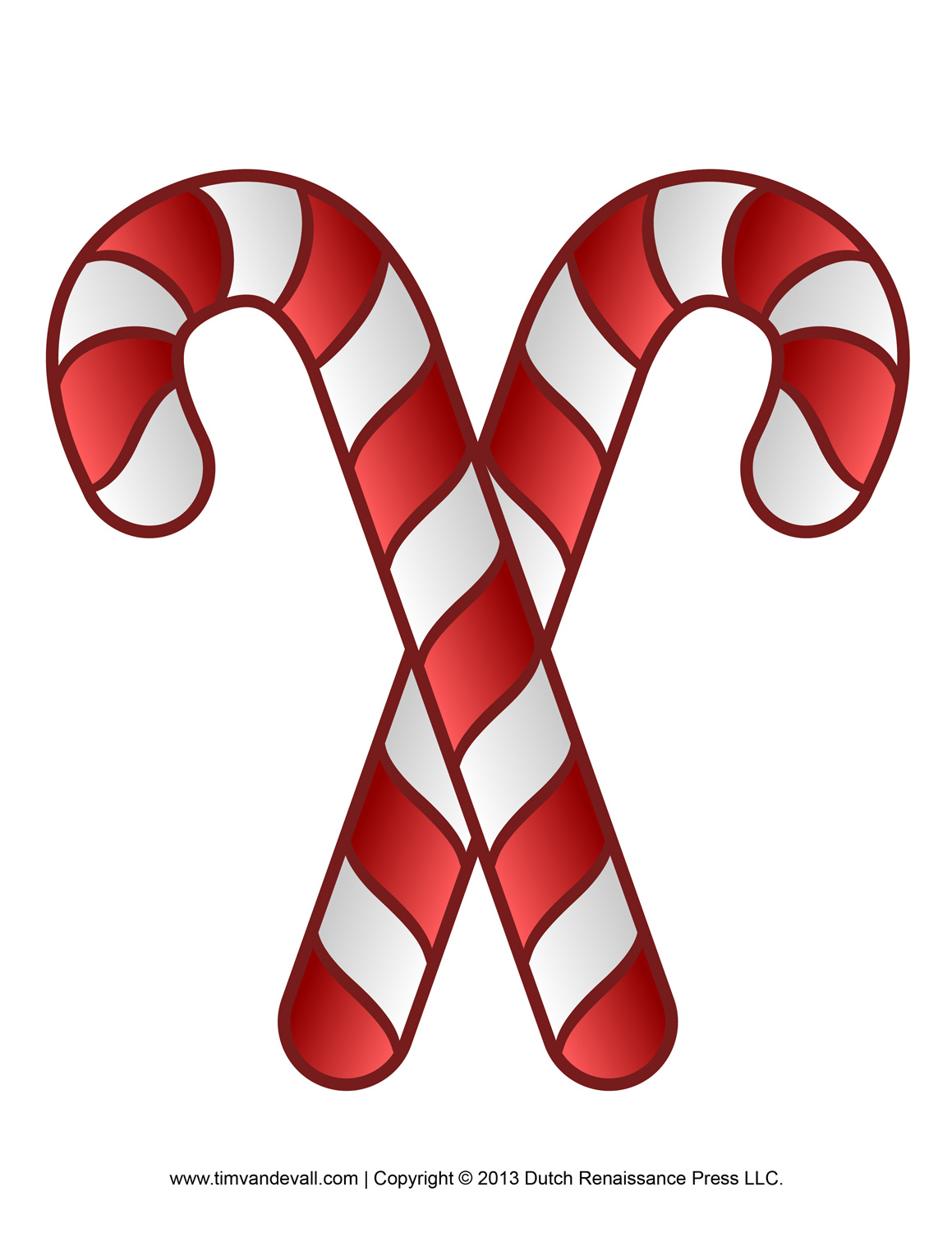 Free candy cane template printables clip art  2