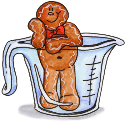 Gingerbread man december clipart free clip art images
