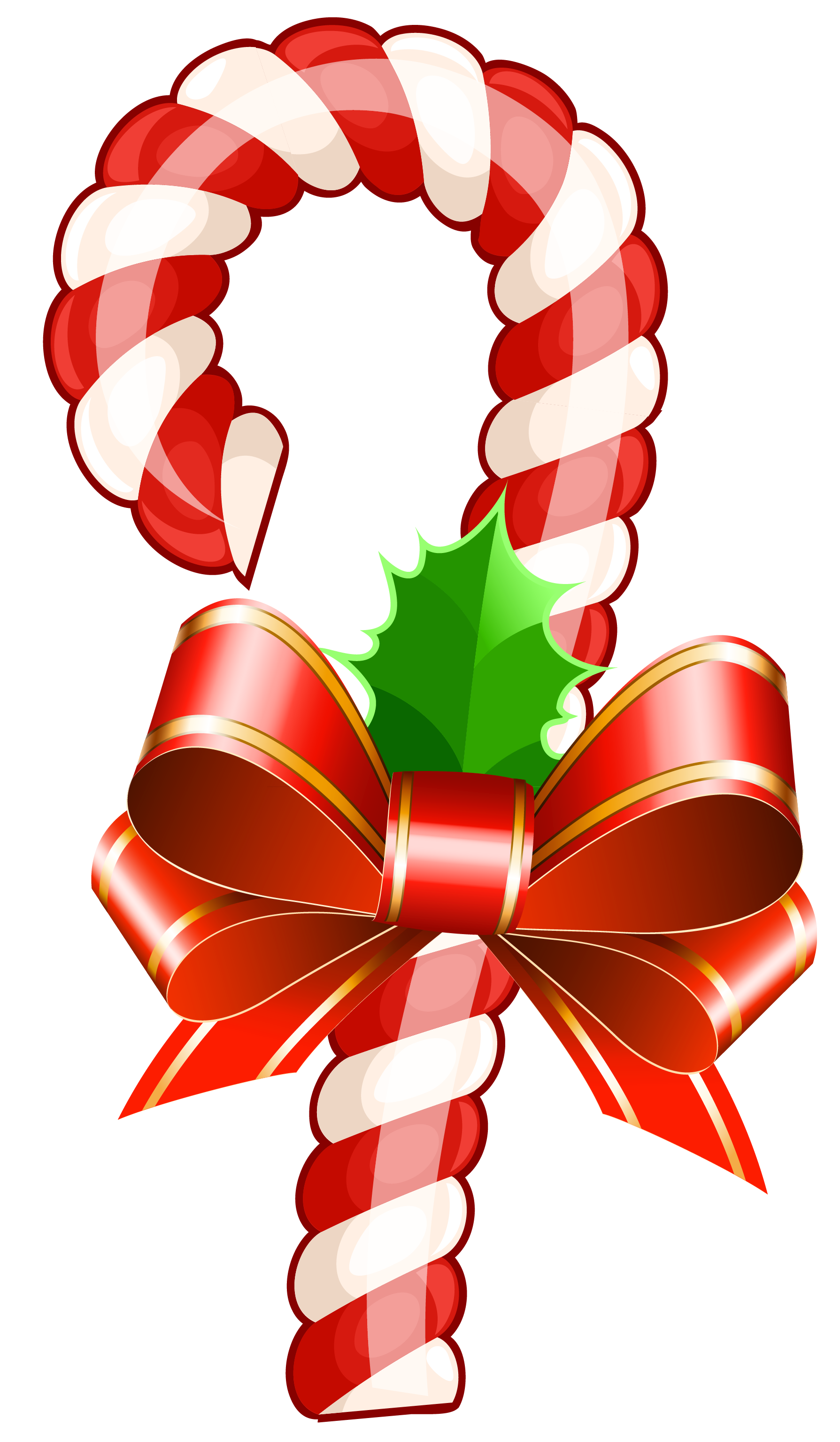 Large transparent christmas candy cane clipart 0