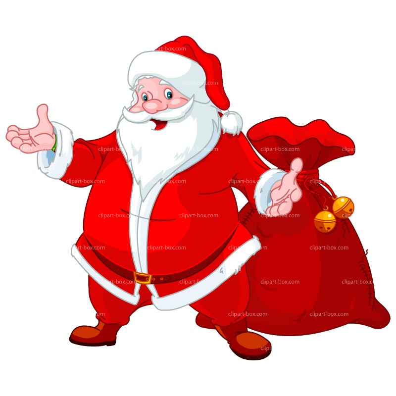 Related santa claus with his bag vector clipart free clip