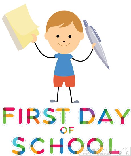 School first day school student clipart classroom clipart