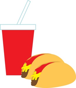 Taco clipart image two tacos and a drink
