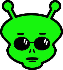 Alien clip art free vector