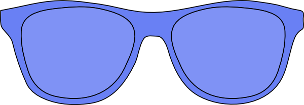Blue glasses clip art at vector clip art