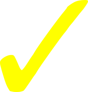 Check mark transparent yellow checkmark clip art at vector clip