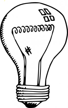 Lightbulb incandescent light bulb clip art free vector in open office