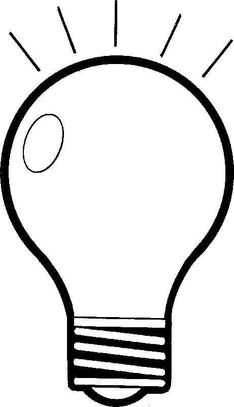 Lightbulb light bulb clipart black and white clipart