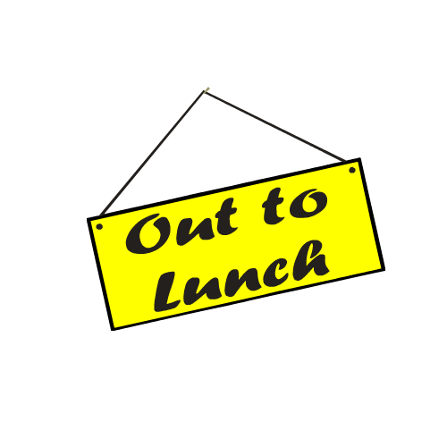 Out to lunch sign clip art