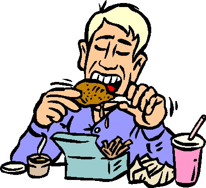 Pictures of people eating lunch clipart