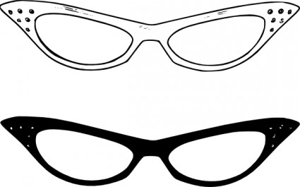 Retro glasses clip art free vector in open office drawing svg