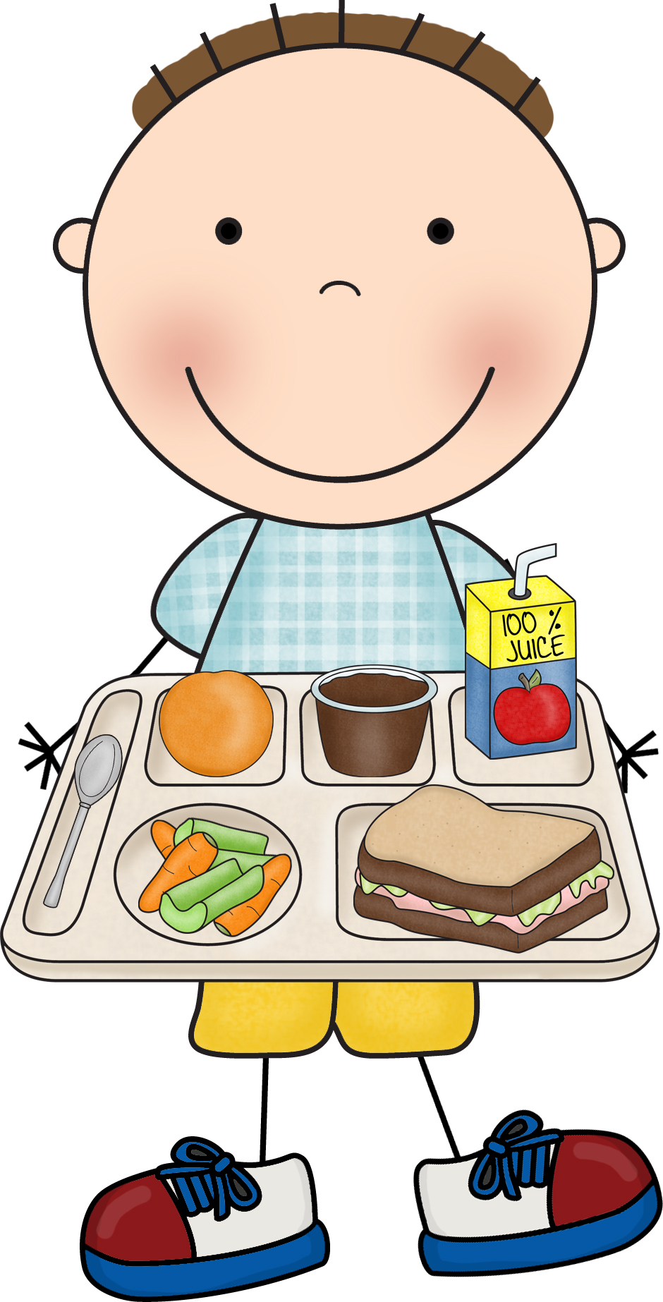 Student lunch clipart