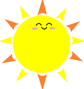 Sun and happy clipart