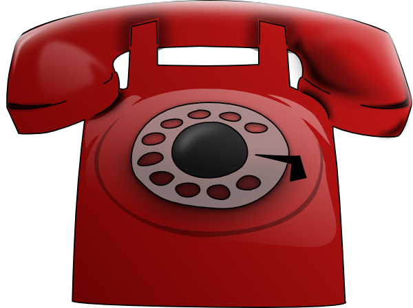 Telephone red phone clip art at vector clip art