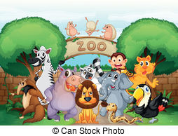 Zoo clipart stock illusztr ci zoo vektoros