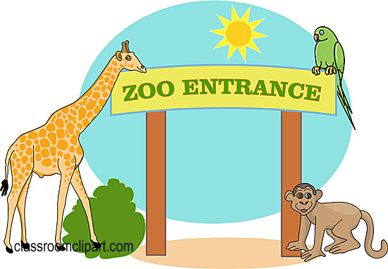 Zoo entrance clipart