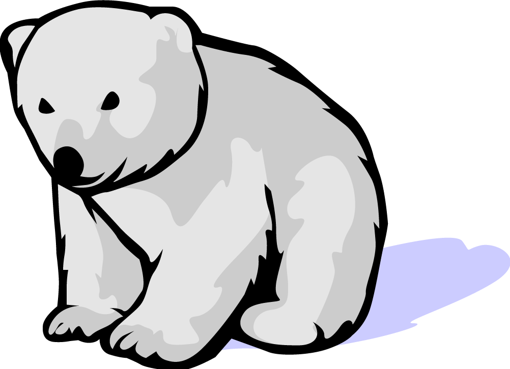 Cartoon images of polar bears clipart