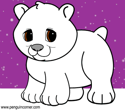 Clipart of a polar bear cub