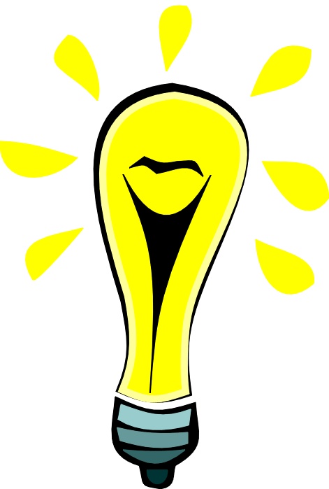 Lightbulb thinking clipart free clipart images